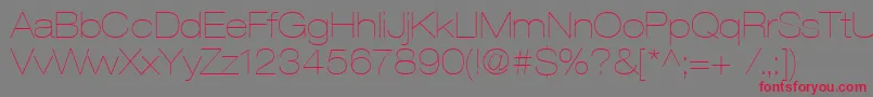 Heaveneticaextd2Ultsh Font – Red Fonts on Gray Background