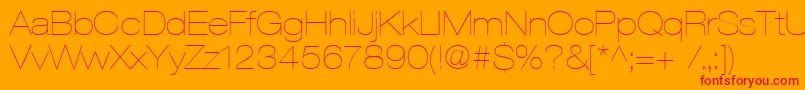 フォントHeaveneticaextd2Ultsh – オレンジの背景に赤い文字