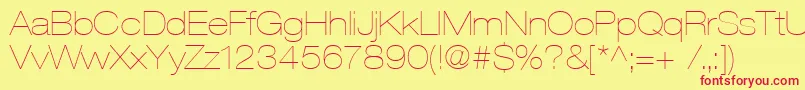 Heaveneticaextd2Ultsh Font – Red Fonts on Yellow Background