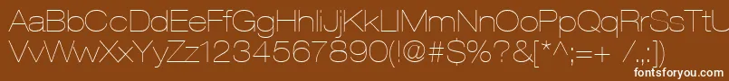 Heaveneticaextd2Ultsh Font – White Fonts on Brown Background