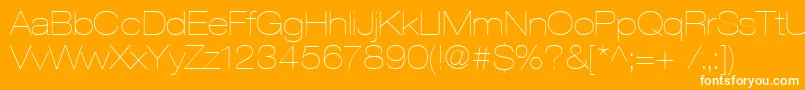 Heaveneticaextd2Ultsh Font – White Fonts on Orange Background