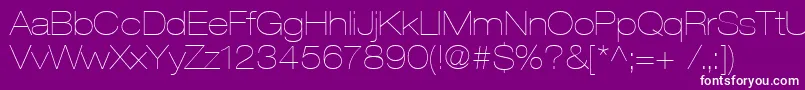 Heaveneticaextd2Ultsh Font – White Fonts on Purple Background