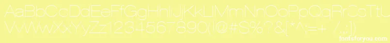 Heaveneticaextd2Ultsh Font – White Fonts on Yellow Background