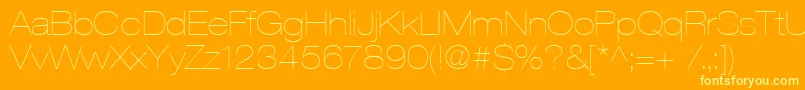 Heaveneticaextd2Ultsh Font – Yellow Fonts on Orange Background