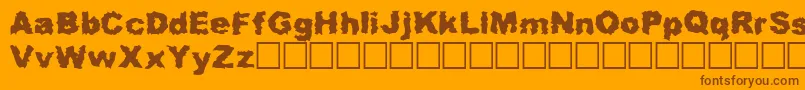 Roadkill Font – Brown Fonts on Orange Background