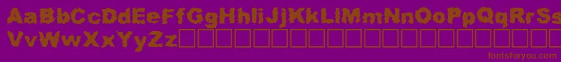 Roadkill Font – Brown Fonts on Purple Background