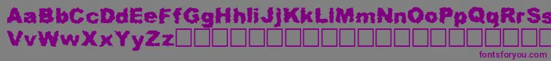 Roadkill Font – Purple Fonts on Gray Background