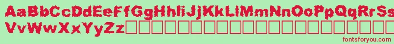 Roadkill Font – Red Fonts on Green Background