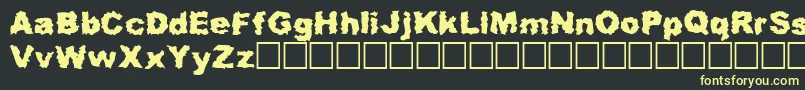 Roadkill Font – Yellow Fonts on Black Background