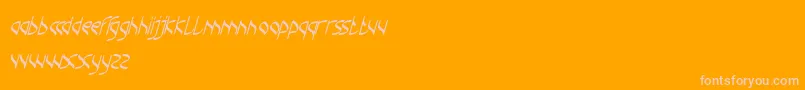 ChampionCoffeeCup-Schriftart – Rosa Schriften auf orangefarbenem Hintergrund