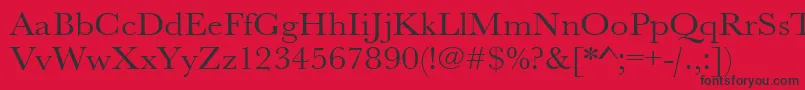 fuente Urwbaskertextwid – Fuentes Negras Sobre Fondo Rojo