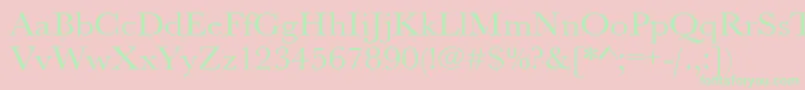 Urwbaskertextwid Font – Green Fonts on Pink Background