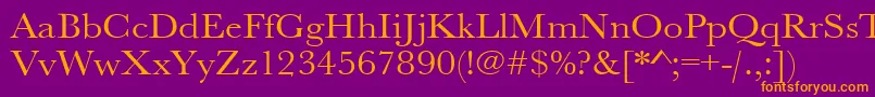 Urwbaskertextwid Font – Orange Fonts on Purple Background