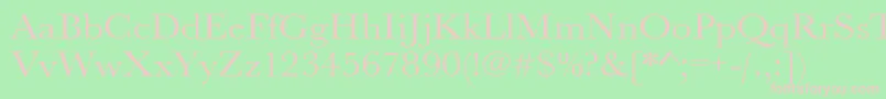 Urwbaskertextwid Font – Pink Fonts on Green Background