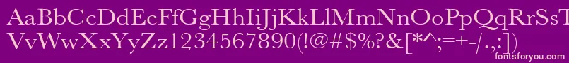 Urwbaskertextwid Font – Pink Fonts on Purple Background