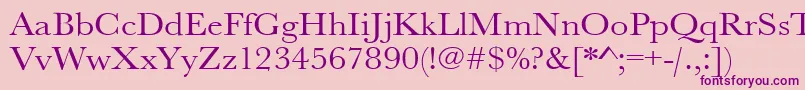 Urwbaskertextwid Font – Purple Fonts on Pink Background