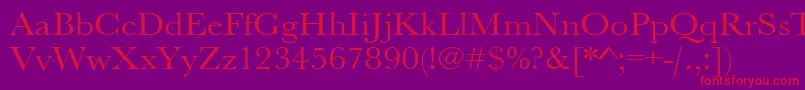 Urwbaskertextwid Font – Red Fonts on Purple Background