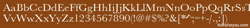 Urwbaskertextwid Font – White Fonts on Brown Background