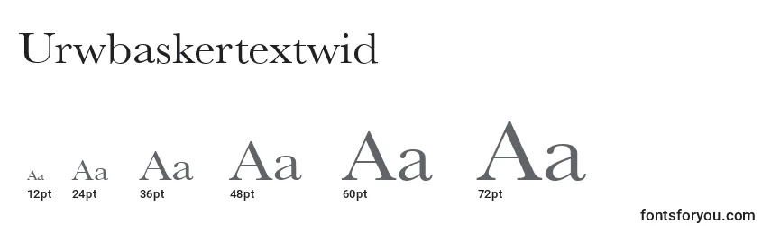 Размеры шрифта Urwbaskertextwid