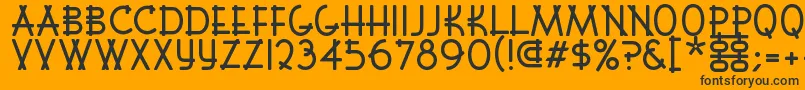 Fontshui Font – Black Fonts on Orange Background