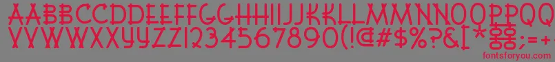 Fontshui Font – Red Fonts on Gray Background