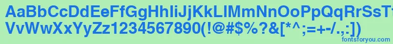 HelveticaCyrillicBold Font – Blue Fonts on Green Background