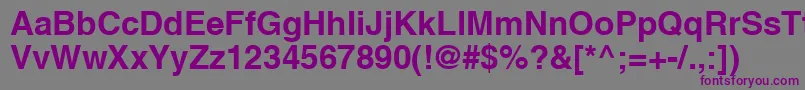 Czcionka HelveticaCyrillicBold – fioletowe czcionki na szarym tle