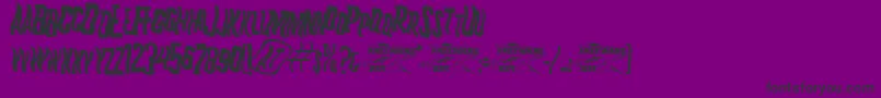 K.P.DutyWoozyJl Font – Black Fonts on Purple Background