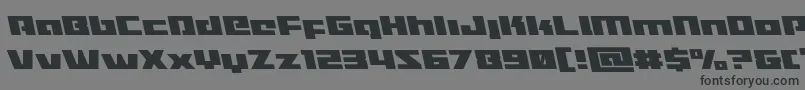 フォントTurbochargeleft – 黒い文字の灰色の背景