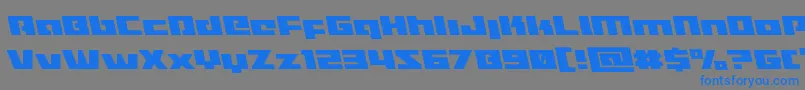Saiba mais sobre a fonte Turbochargeleft Fonte Turbochargeleft – fontes azuis em um fundo cinza