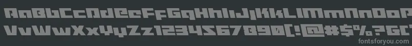 フォントTurbochargeleft – 黒い背景に灰色の文字