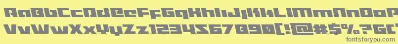 Turbochargeleft Font – Gray Fonts on Yellow Background