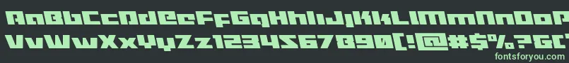 Turbochargeleft Font – Green Fonts on Black Background