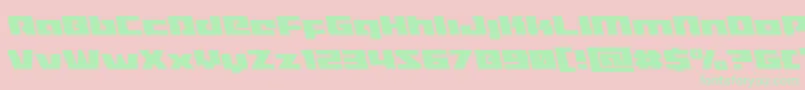 Turbochargeleft Font – Green Fonts on Pink Background