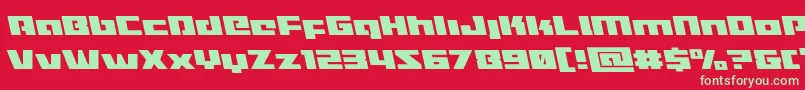 Turbochargeleft Font – Green Fonts on Red Background