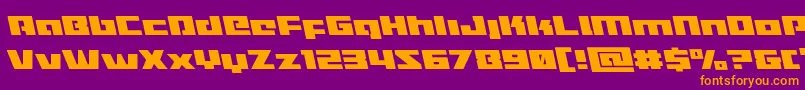 Turbochargeleft Font – Orange Fonts on Purple Background