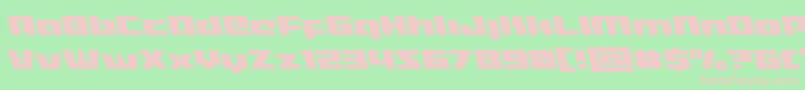 Turbochargeleft-fontti – vaaleanpunaiset fontit vihreällä taustalla