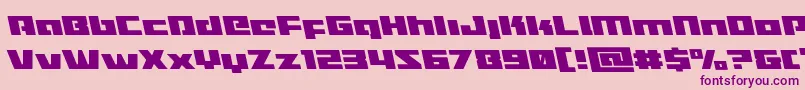 Turbochargeleft Font – Purple Fonts on Pink Background