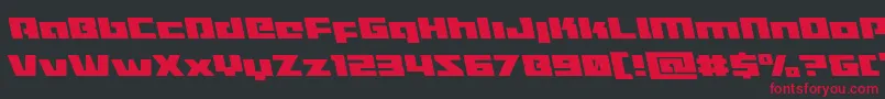 Turbochargeleft Font – Red Fonts on Black Background
