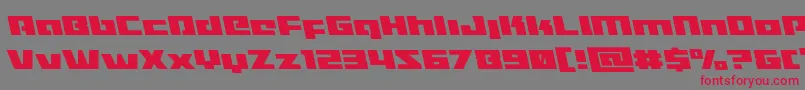Шрифт Turbochargeleft – красные шрифты на сером фоне
