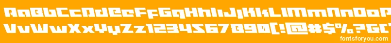 Turbochargeleft Font – White Fonts on Orange Background