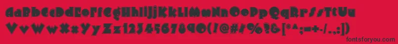 Arbuckle Inline Nf Font – Black Fonts on Red Background