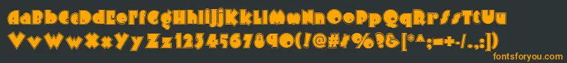 Arbuckle Inline Nf Font – Orange Fonts on Black Background