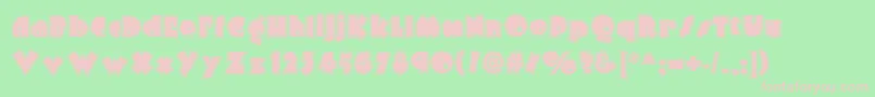 Arbuckle Inline Nf Font – Pink Fonts on Green Background