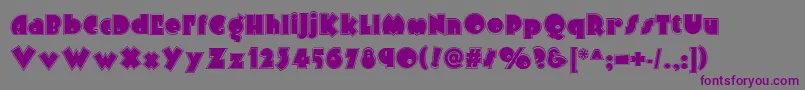 Arbuckle Inline Nf Font – Purple Fonts on Gray Background