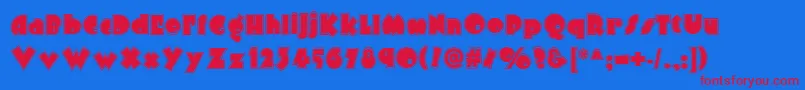 Arbuckle Inline Nf Font – Red Fonts on Blue Background