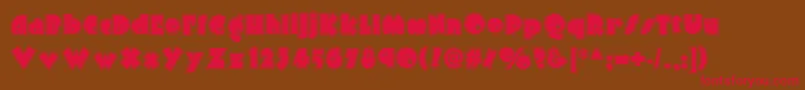 Arbuckle Inline Nf Font – Red Fonts on Brown Background
