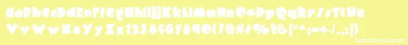 フォントArbuckle Inline Nf – 黄色い背景に白い文字