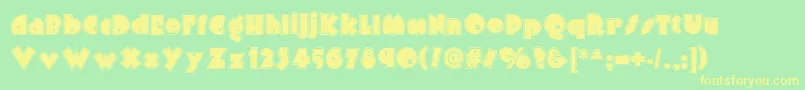 Arbuckle Inline Nf Font – Yellow Fonts on Green Background