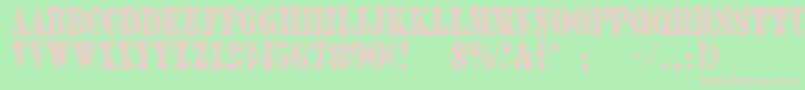 Kingsrowthin Font – Pink Fonts on Green Background